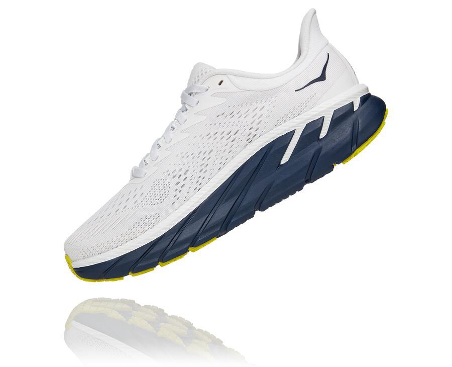 Hoka One One Løbesko Dame - Clifton 7 - Hvide/Sort - 390752CEH